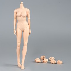 US SOTCK 1:6 Female Pale Skin Large Breast 12inch Flexible Figure Body Model Toy