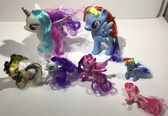 Lot of My Little Ponies Set of 7 various sizes