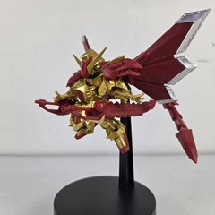 Bandai Superior Dragon SD- Burning Gundam Master Gundam Figure Gold Red W/ Stand