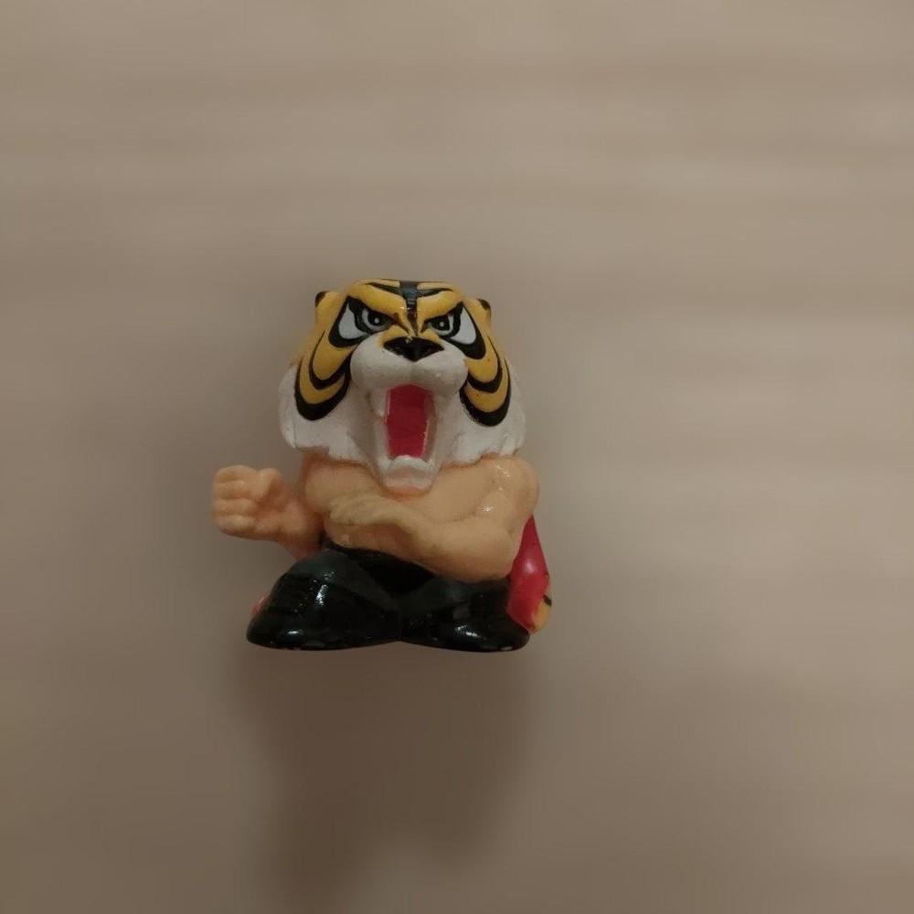 Tiger Mask Vinyl Finger Puppet Mini Figure Rare Vintage Used Japan Sofubi