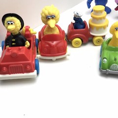 Vintage Sesame Street Figures Muppets Grover Big Bird Die Cast Toys Cake Toppers