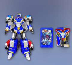 Metal Cardbot S Season2 BLUE COP TRINITY Transformer Robot Car Figure Toy 2024