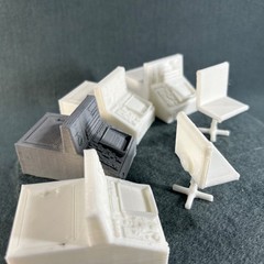 Sci Fi Control Room Computer Desk Chair Action Figure Accessory Lot