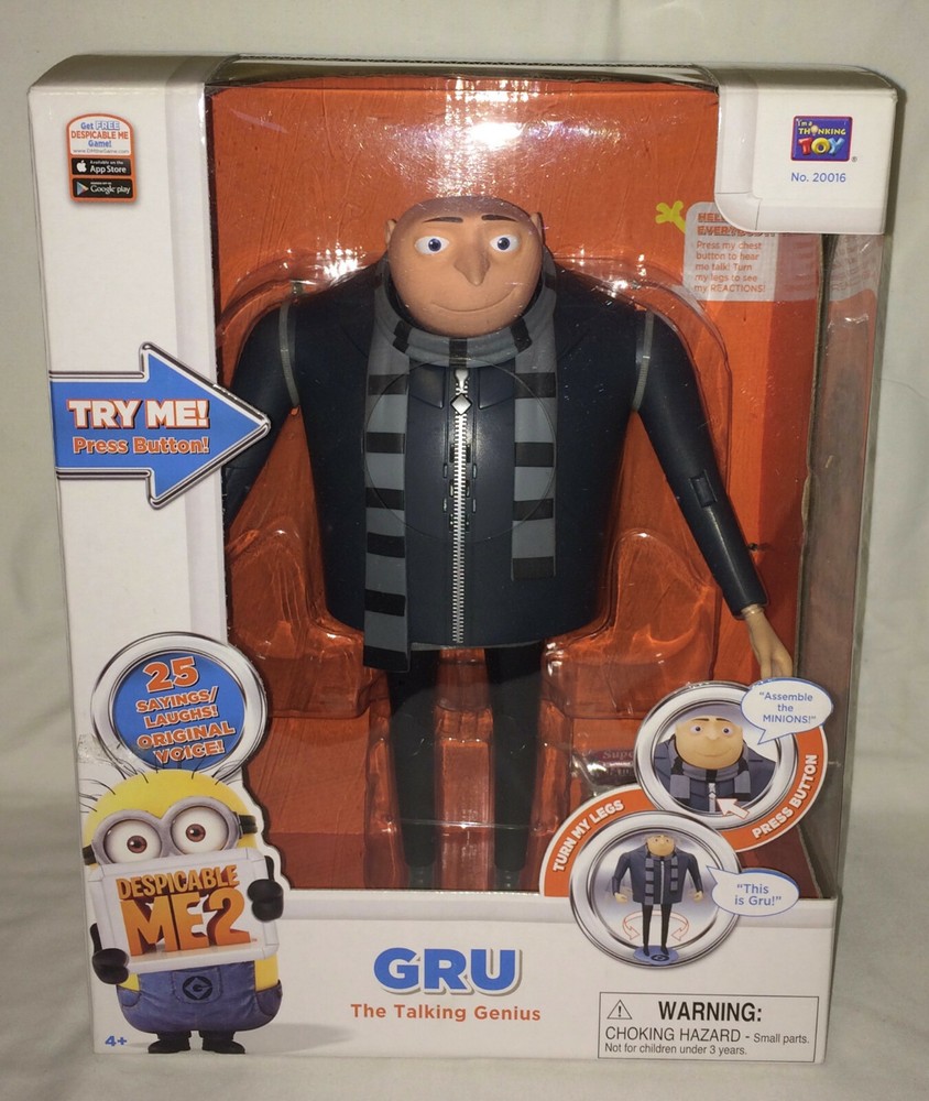 🎁 Despicable Me 2 Gru 🆕 The Talking Genius Action Figure 11” 🆕 Minion RARE 🎁
