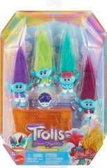DreamWorks Trolls BroZone On Tour Doll Set of 5 Small Characters with Stand