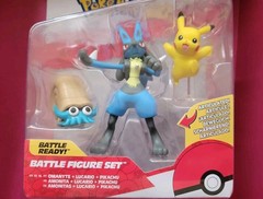 Pokemon Battle Ready Figure Set-Omanyte-Lucario-Pikachu *Free Shipping