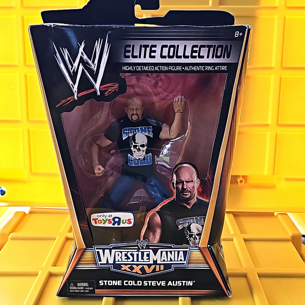 Mattel WWE Elite WrestleMania XXVII Stone Cold Steve Austin Exclusive.