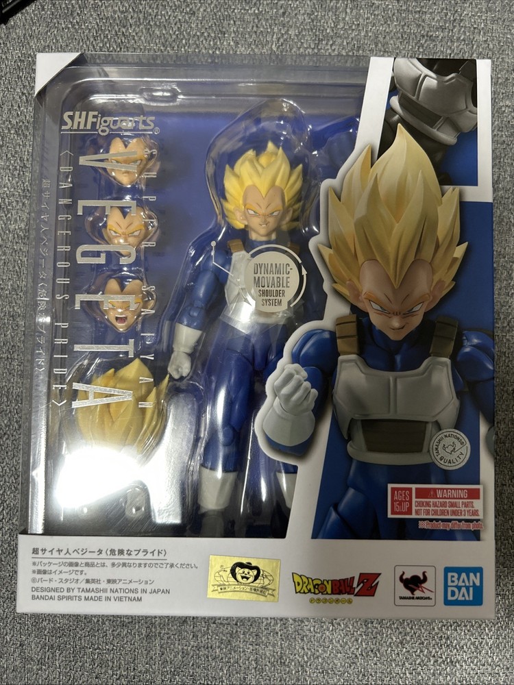 In-Stock Bandai S.H.Figuarts Super Saiyan Vegeta Dangerous Pride Dragon Ball Z