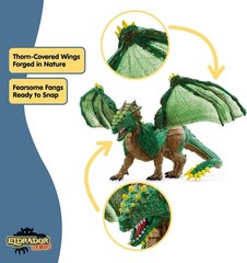 Jungle Dragon Toy – 11″ Movable Wing Action Figure – Mythical Creature Figurine