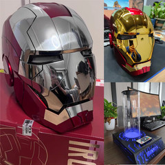 Autoking Iron Man Mk5 1:1 Helmet Wearable Voice-control Mask Cosplay Silver/Gold