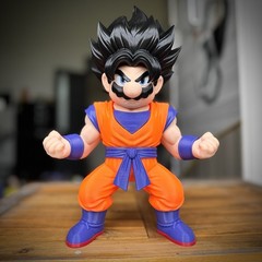 Super Mario Goku Mashup 3D Printed Figure – Dragon Ball Z Crossover Statue 12″