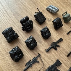 Vintage GI Joe Accessory Lot 24pc Backpacks Weapons Gear Parts Hasbro 80s 90s