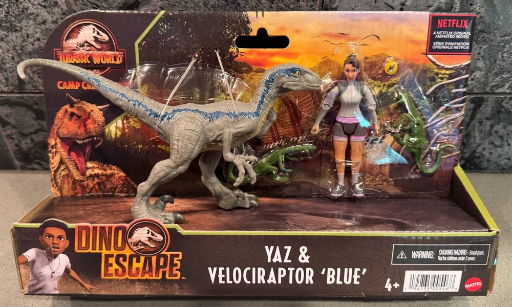 Mattel Jurassic World Yaz & Blue Raptor Figure Pack Camp Cretaceous 2021 Park