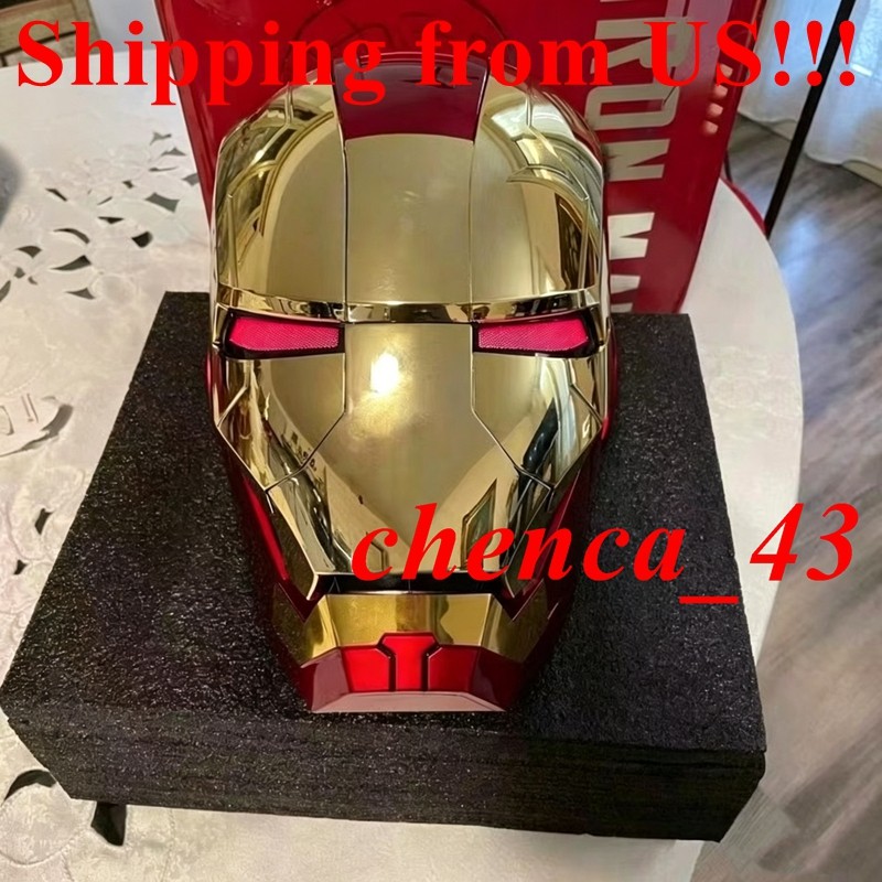 US Ship!!! Iron Man 1:1 MK5 Deformable Voice Control Wearable Helmet Boxed Gift