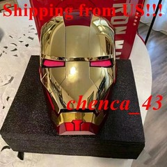 US Ship!!! Iron Man 1:1 MK5 Deformable Voice Control Wearable Helmet Boxed Gift