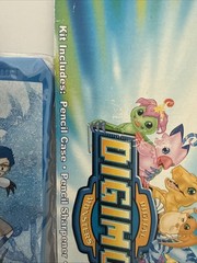 NEW IN PACKAGE DIGIMON 4 PIECE STATIONARY STUDY KIT, PENCILS, BAG, ERASER – NEW