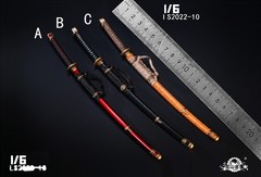 LS2022-10 1/6 Japanese Samurai Sword Knife Model Toy for 12” Action Figure Body