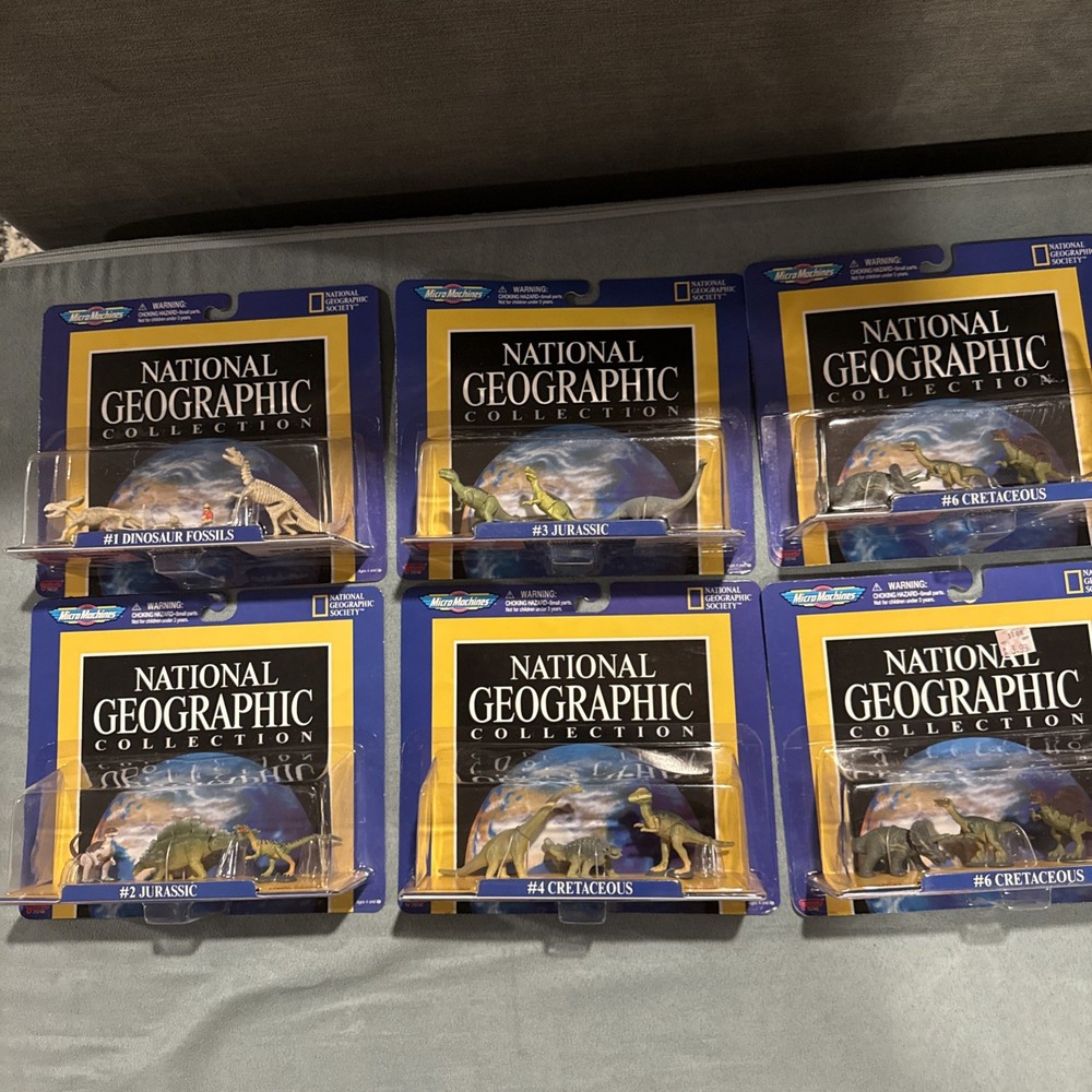 RARE Micro Machine National Geographic Dinosaurs incomplete set