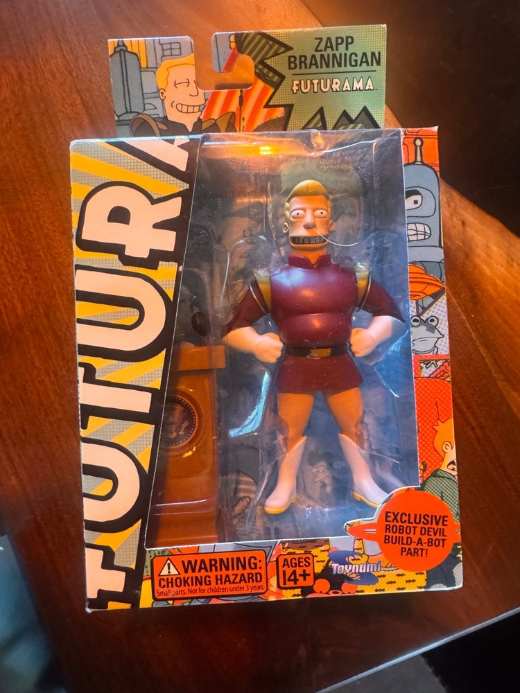Toynami Futurama Zap Brannigan figure NIB, JSA COA.