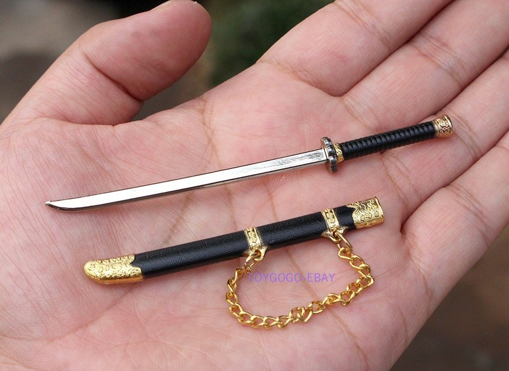 TOY 1/12 Mini SWORD CHINA THREEKINGDOMS FULL metal keychain gift 11cm