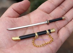TOY 1/12 Mini SWORD CHINA THREEKINGDOMS FULL metal keychain gift 11cm