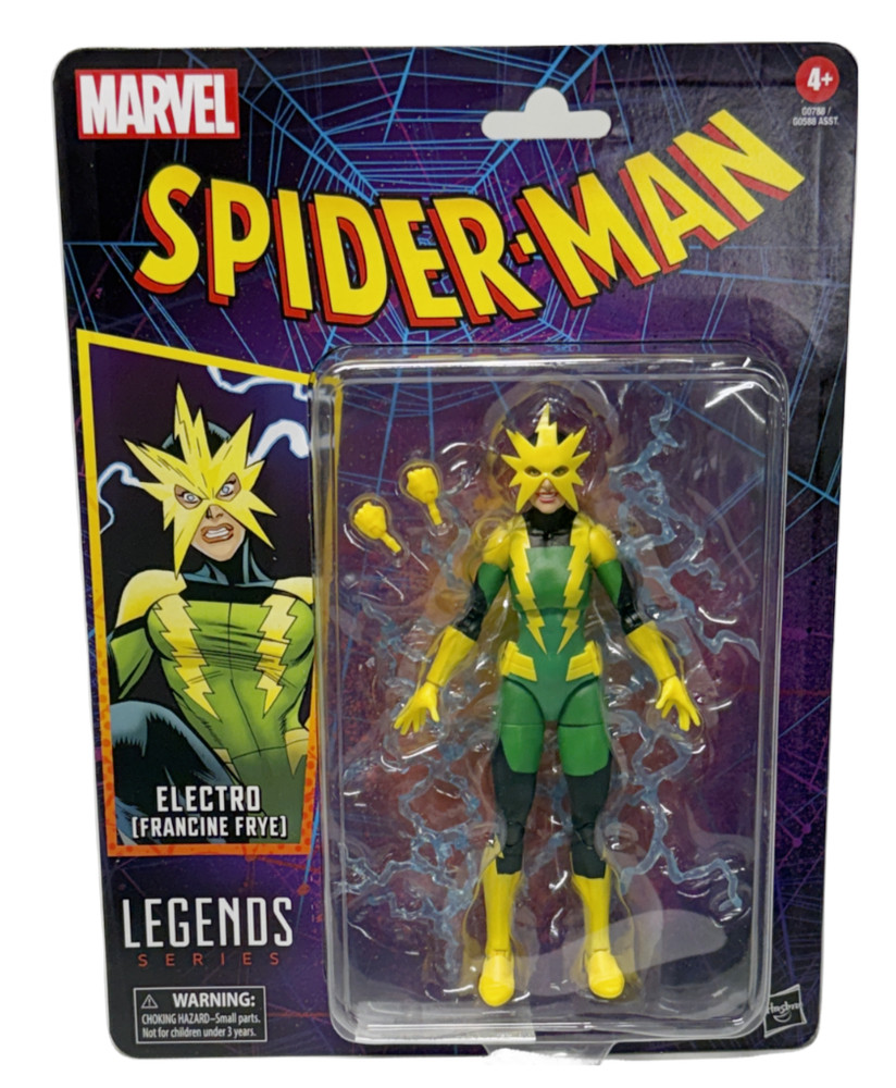Marvel Legends — Spider-Man Electro 6″ Figure — Retro Series — 2025 MOC