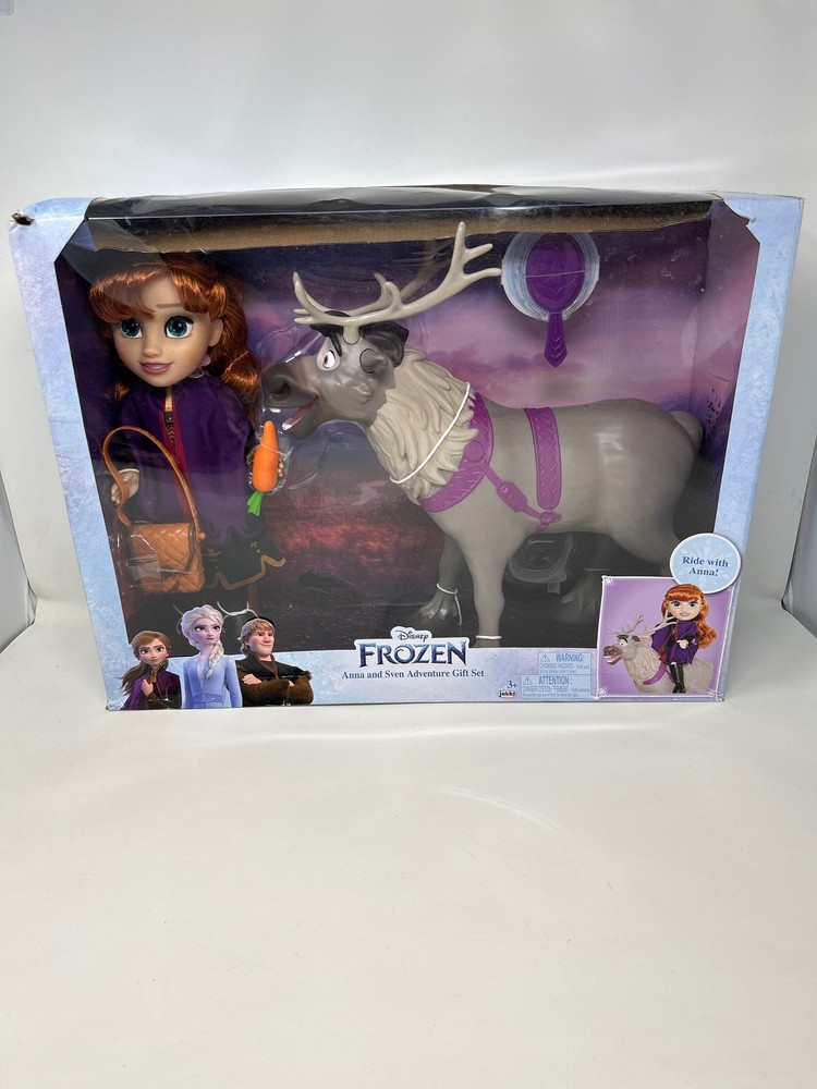 Disney Frozen Queen Anna Articulated Toddler Doll with Sven Reindeer