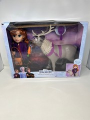 Disney Frozen Queen Anna Articulated Toddler Doll with Sven Reindeer