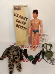 Vintage 1978 PALITOY U.S. ARMY GREEN BERETS ACTION MAN Eagle Eyes Figure in Box