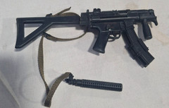 Hot Toys 1/6 Scale Modern MP5 Machine Gun Folding Stock Silencer & Mags JM-653