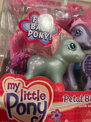 NEW – My Little Pony MLP G3 2003 Petal Blossom w/ Super Long Hair Free Baby Pony