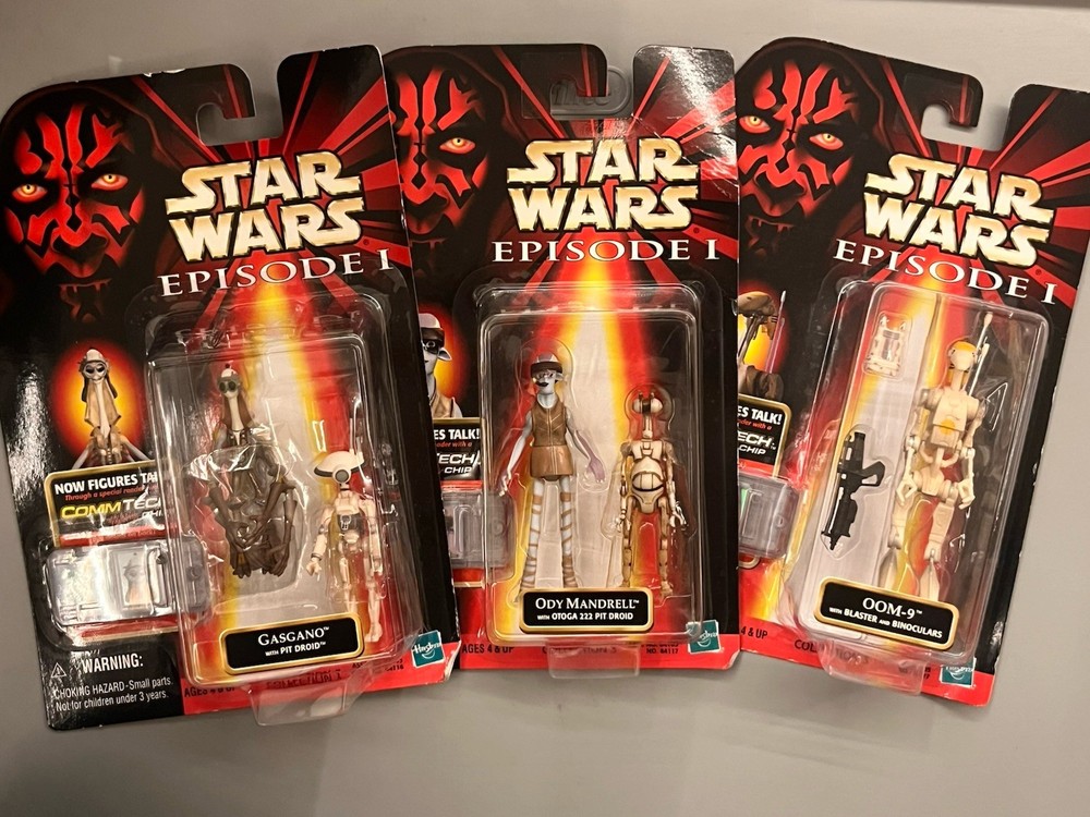 Hasbro Star Wars Episode 1 CommTech Collection Lot of 3 Action Figures SEALED