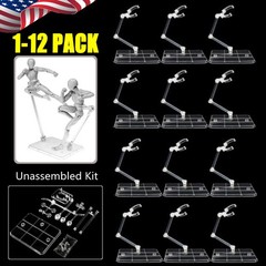 12pcs Action Figure Stand, Assembly Action Figure Display Holder Base Doll Model