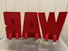 WWE Mattel Elite Raw Stage Letter Set Complete (30th Anniversary Target 3 Pack)