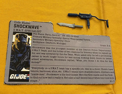 GI G.I. Joe gijoe SHOCKWAVE WEAPONS + FILE CARD LOT #3 parts gun knife FREESHIP