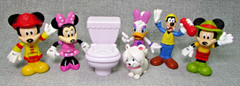Disney Jr. Mickey Mouse Clubhouse Pals Mickey Minnie Goofy Daisy Snowpuff Toilet