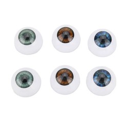 1pair Realistic Half Round Hollow Back Fake Eyes Eyeballs DIY Halloween Prop