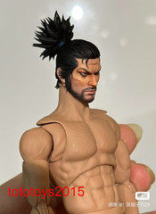 1/12 1/18 Head Sculpt Samurai Miyamoto Musashi For 6″ 3.75″ Figure Body Toy