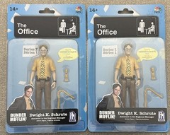 The Office Dwight Schrute Action Figure Lot of 2 Dunder Mifflin Series 1 Sealed