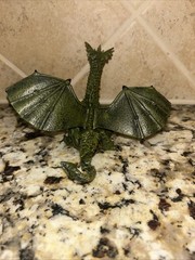 Papo Dragon Figures 2005 Green 1999 Red 4″ Breathing Fire Pretend Play