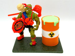 Toxic Crusaders Toxie STAND with lighted toxic glow in the dark barrel NO FIGURE