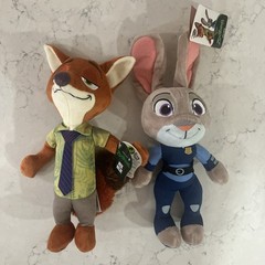 Lot of 2 – DISNEY ZOOTOPIA NICK WILDE & OFFICER JUDY HOPPS