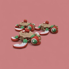 Apple Pie Turtle | 3D Printed Full Color Articulated Felxi Fidget Toy