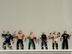 Lot Of 6 Vintage OSFTM 1998-99 Working Wrestling Action Figures See Photos/Video