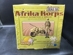 RARE Afrika Korps German Motorcycle & Sidecar Action Figure NIB Ultimate Soldier
