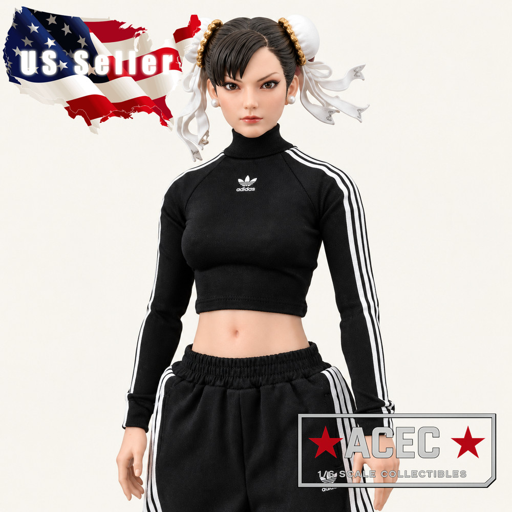 1/6 Athletic Sport Crop Top Shirt For 12″ PHICEN Hot Toys Worldbox Female Figure