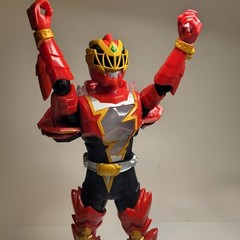 Power Rangers Dino Fury 12″ Figure Spiral Strike Red Ranger Lights Up Descript!