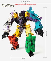 HZX 6 IN 1 Defensor & Bruticus & Superion Devastator Sets IDW Action Figure Toys