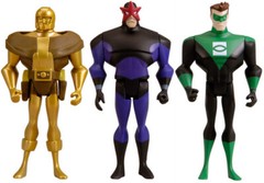 Justice League Unlimited 3-Pack GOLDFACE EVIL STAR KYLE RAYNER Figure Set New!