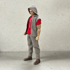 PB-WRK-SET: 1/12 Grey Workout Outfit for 6″ action figure body